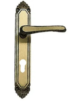MANIGLIA CON PLACCA F.YALE "EXPORT" BRONZATA - Senza Marca - Vista Principale
