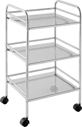CARRELLO 3 PIANI CROMATO CON RUOTE - FERIDRAS