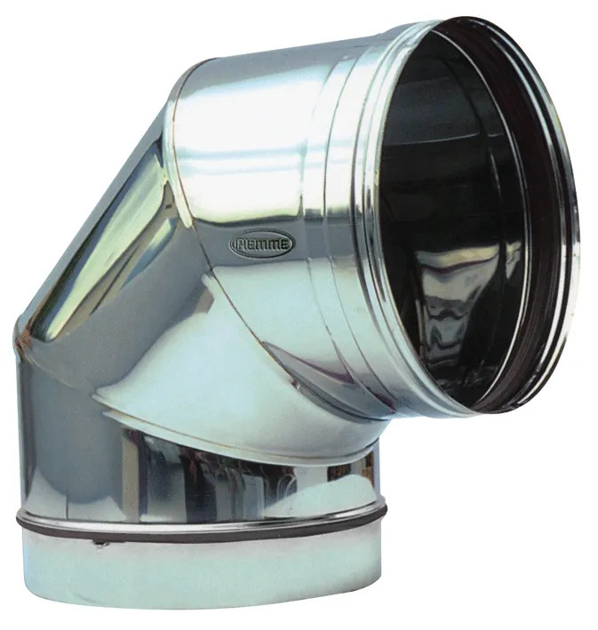 GOMITO 90° PER CANNA FUMARIA ACCIAIO INOX - Senza Marca - Vista Principale