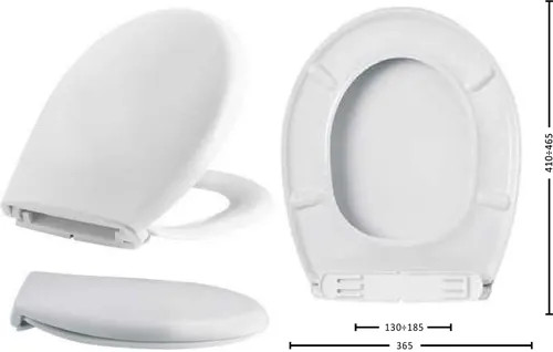 SEDILE WC BAGNO RESINA PESANTE 'BOXER' BIANCO - Senza Marca - Vista Principale