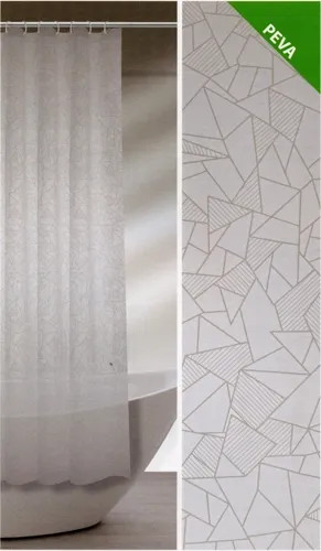 TENDA DOCCIA VINILE MOSAICO BIANCO - FERIDRAS