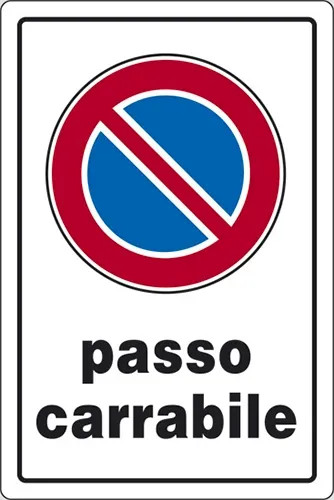 SEGNALETICA STRADALE PASSO CARRABILE - STAMPLAST - Vista Principale