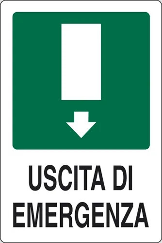 SEGNALETICA SICUREZZA 'USCITA EMERGENZA' - STAMPLAST - Vista Principale
