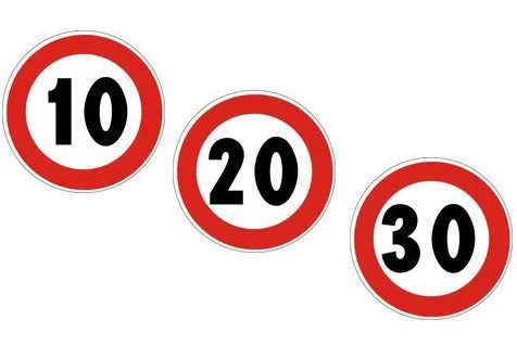 SEGNALETICA LIMITE MASSIMO 30 FIG 50 CERCHIO CM 60 METALLO RIFRANGENTE - Senza Marca - Vista Principale