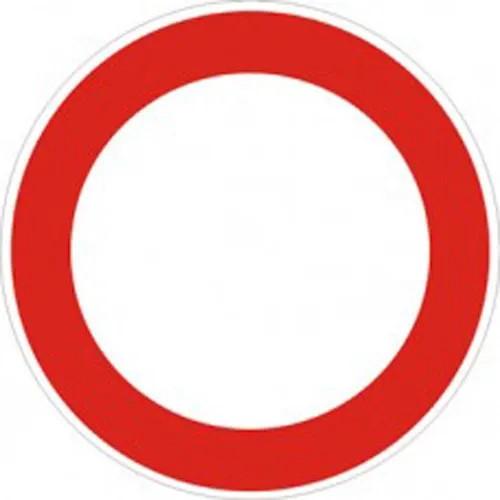 SEGNALETICA DIVIETO DI TRANSITO FIG 46 CERCHIO - Senza Marca - Vista Principale