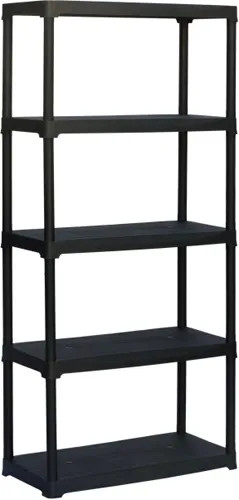 SCAFFALE KIT POLIPROPILENE 5 RIP. 90X40X176H NERO - Senza Marca - Vista Principale