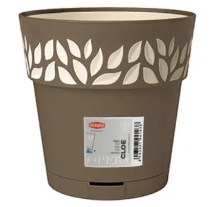 VASO CLOE TORTORA CON RISERVA ACQUA STEFANPLAST - STEFANPLAST - Vista Principale