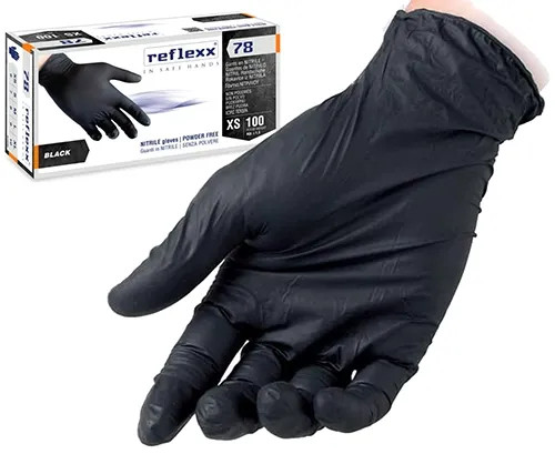 GUANTI MONOUSO NITRILE NERO - Senza Marca - Vista Principale
