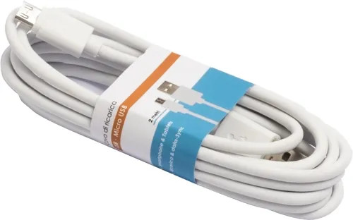 CAVO SMARTPHONE MICRO USB 2M 2A BIANCO BASIC - SF-SOLUTIONS - Vista Principale