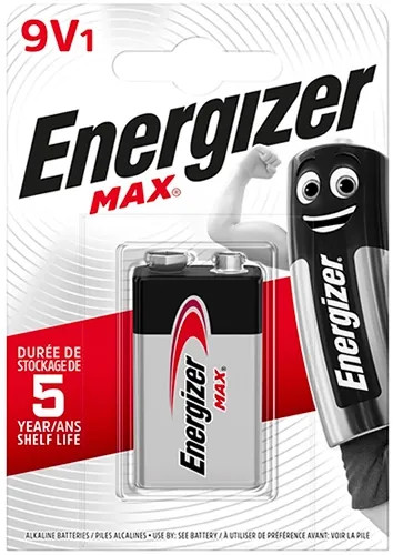 BATTERIE ENERGIZER ALKALINE 9V MAX TRANSISTOR 1604 - Senza Marca - Vista Principale