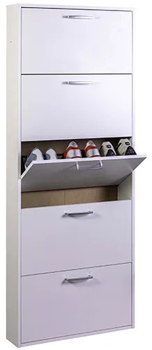SCARPIERA LEGNO BIANCO 5 RIBALTE - Senza Marca - Vista Principale