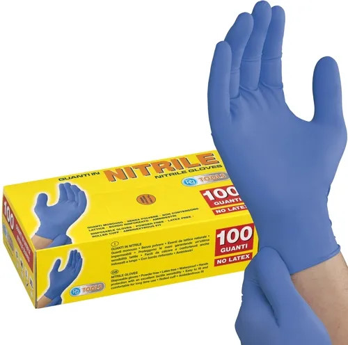 GUANTI MONOUSO NITRILE BLU - Senza Marca - Vista Principale