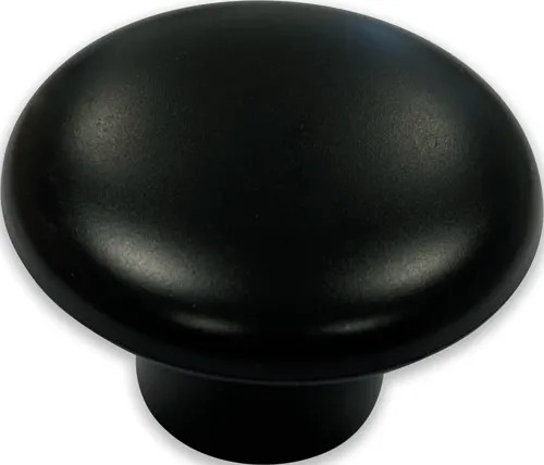 POMOLO PLASTICA LACCATO NERO - METAL-STYLE