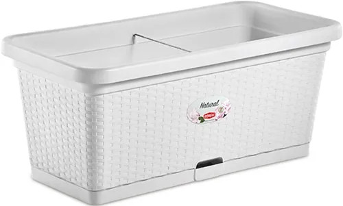 FIORIERA NATURAL BIANCO CON RISERVA ACQUA STEFANPLAST - STEFANPLAST - Vista Principale