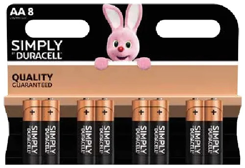 BATTERIE DURACELL ALKALINE SIMPLY AA MN1500 STILO - Senza Marca - Vista Principale