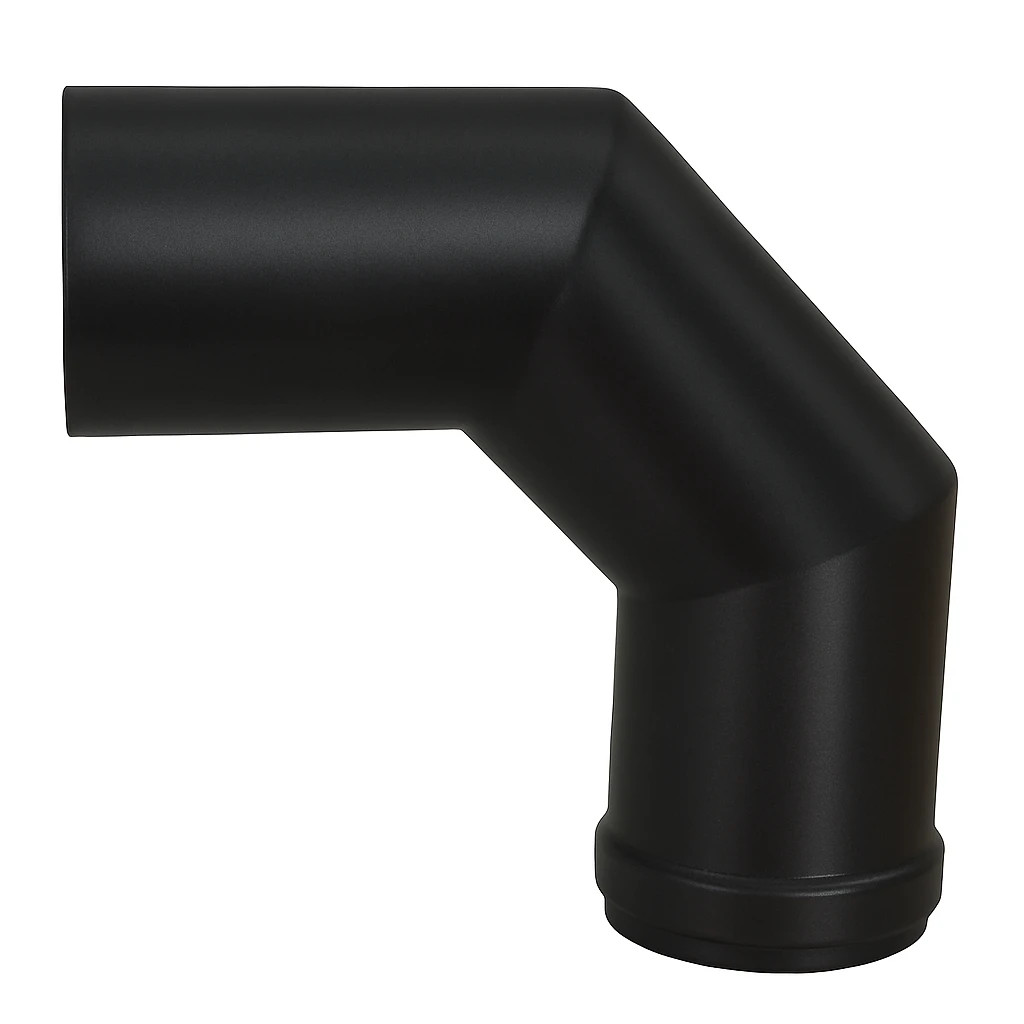 GOMITO 90° TUBO STUFA PELLET NERO CON GUARNZIONE - Senza Marca - Vista Principale