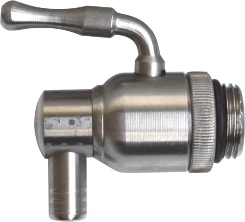 RUBINETTO C/GHIERA PER FUSTINO OLIO ACCIAIO INOX AISI304 - Senza Marca - Vista Principale