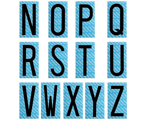 LETTERA ADESIVA U MM 75 NERO - Senza Marca - Vista Principale