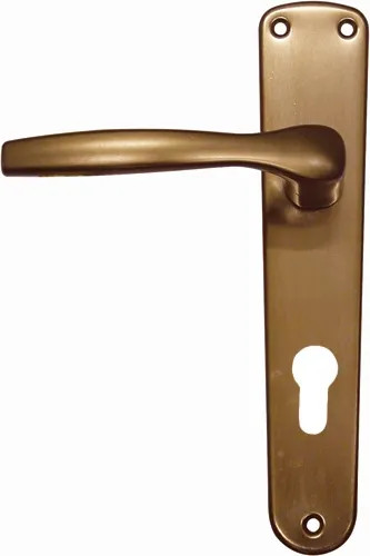 MANIGLIA IN ALLUMINIO GINEVRA CON PLACCA F.YALE BRONZO - Senza Marca - Vista Principale