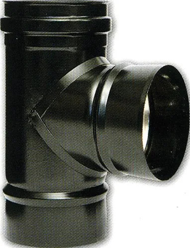 RACCORDO TUBO STUFA PELLET ACCIAIO INOX NERO - Senza Marca - Vista Principale