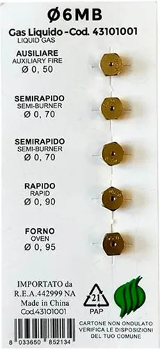 UGELLI PER CUCINA GPL KIT - Senza Marca - Vista Principale