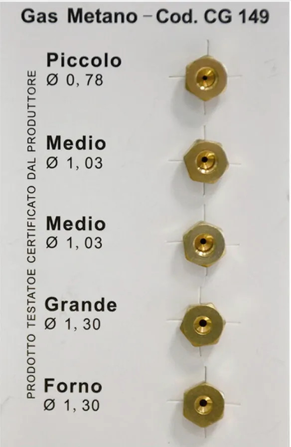 UGELLI PER CUCINA GAS METANO KIT - Senza Marca - Vista Principale