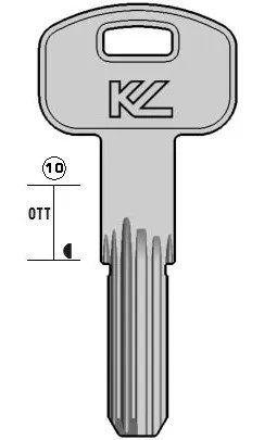CHIAVE KEYLINE PUNZONATA SEC12 SECUREMME - KEYLINE - Vista Principale
