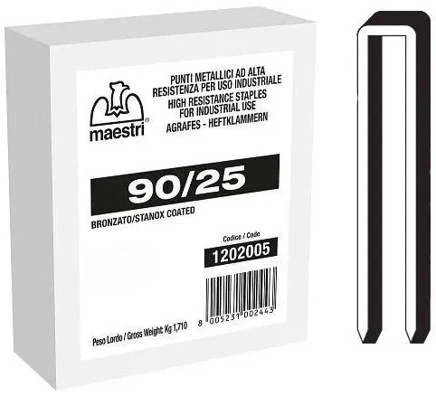 PUNTI FISSATRICE 90/30 BRONZATI CF 5000 PZ. - MAESTRI