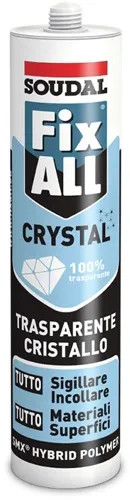 SIGILLANTE ADESIVO SOUDAL FIX ALL CRYSTAL - Senza Marca - Vista Principale