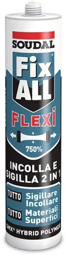 SIGILLANTE ADESIVO SOUDAL FIX ALL FLEXI 290ML BIANCO - Senza Marca - Vista Principale