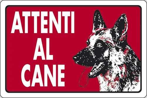 SEGNALETICA D'INFORMAZIONE ATTENTI AL CANE - STAMPLAST - Vista Principale