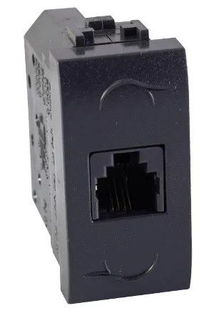 PRESA TELEFONICA LIVING PLUS RJ11-4C GRIGIO - Senza Marca - Vista Principale