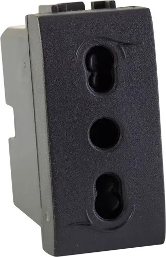 PRESA SICUREZZA BIPASSO LIVING PLUS GRIGIO MAURER - Senza Marca - Vista Principale