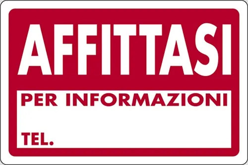 SEGNALETICA D'INFORMAZIONE 'AFFITTASI' - STAMPLAST - Vista Principale