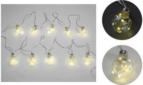 NATALE - LUCI 10 LAMPADE DECOR. MICROLED L.BIANCA CALDA INT/EST MAURER - MAURER - Vista Principale
