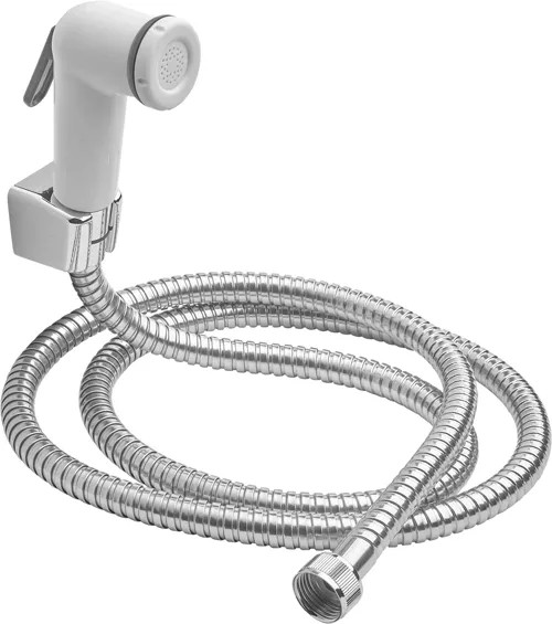 DOCCETTA A MANO BIANCA CON PULSANTE SHUT-OFF FLESSIB. 1,5MT MAURER AQUA - MAURER - Vista Principale