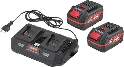 KIT CARICABATTERIA DOPPIO YAMATO MYX + 2 BATTERIE - YAMATO-MYX