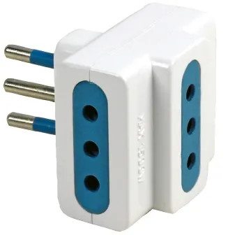 ADATTATORE TRIPLO 10A BIANCO - MAURER - Vista Principale