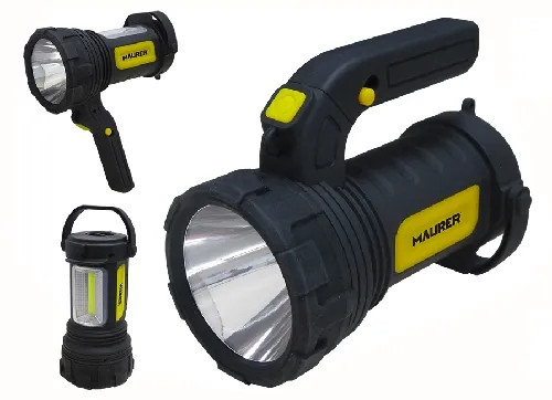 TORCIA PROIETTORE LED A BATTERIA 3AA 3 IN 1 - MAURER - Vista Principale
