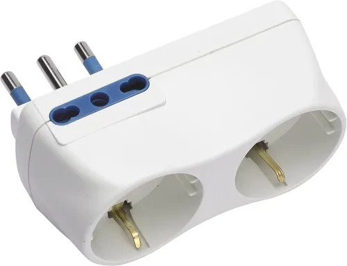 ADATTATORE 2 PRESE SCHUKO + 2 PRESE LATERALI BIPASS 16A MAURER - MAURER - Vista Principale