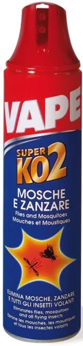 INSETTICIDA SPRAY MOSCHE-ZANZARE "SUPER KO2" VAPE - VAPE - Vista Principale