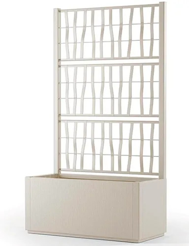 FIORIERA CON SPALLIERA ETICA BIANCO GESSO - STEFANPLAST - Vista Principale