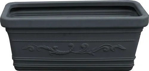VASO RETTANGOLARE MAXI FESTONATO ANTRACITE - Senza Marca - Vista Principale