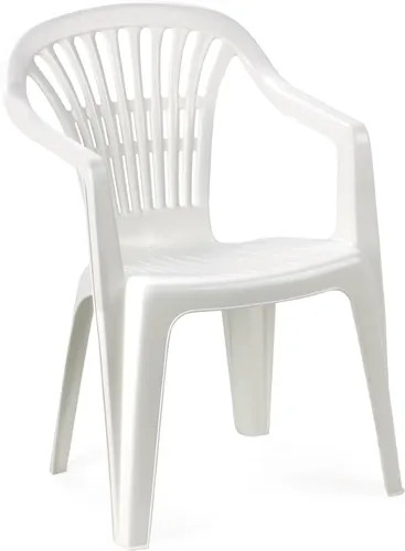 SEDIA RESINA BIANCA ARGO-SCILLA CON BRACCIOLI - Senza Marca - Vista Principale
