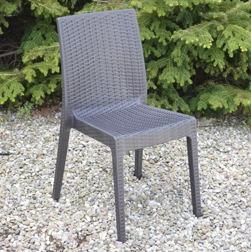 SEDIA RESINA SELENE ANTRACITE SIMILRATTAN - Senza Marca - Vista Principale