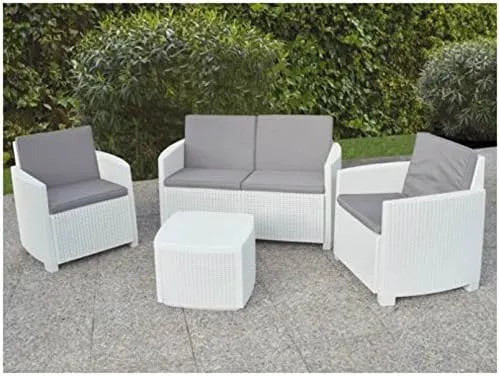 SALOTTO RESINA 2 POSTI BIANCO PANAREA-ETNA SET - Senza Marca - Vista Principale