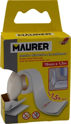 NASTRO BIADESIVO IN SCHIUMA BIANCO - MAURER - Vista Principale