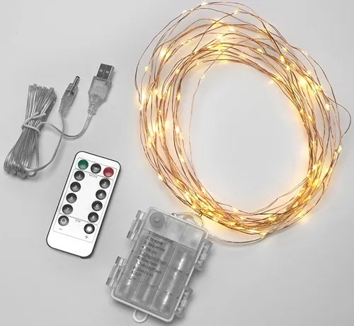 NATALE - LUCI 100 MICROLED L. BIANCA FREDDA BATT/USB MAURER-CF.SCATOLA - MAURER - Vista Principale