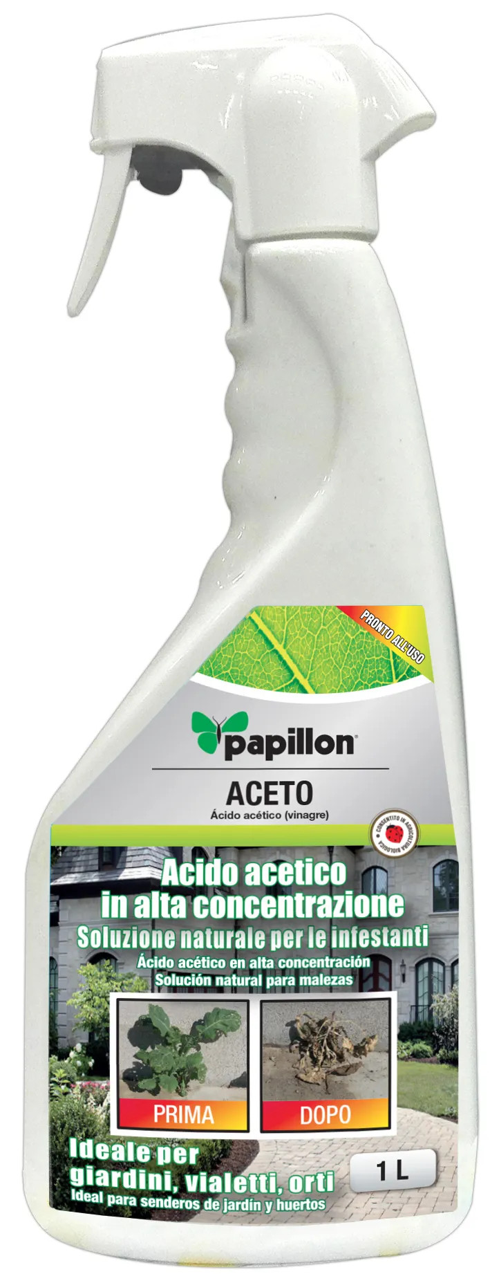ACIDO ACETICO NATURALE X ERBE INFESTANTI 'ACETO' - PAPILLON - Vista Principale