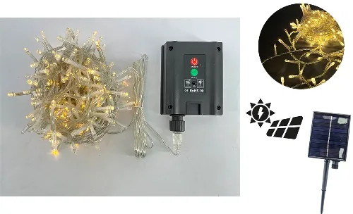 NATALE - LUCI 200 LED BATTERIA SOLARE - MAURER - Vista Principale